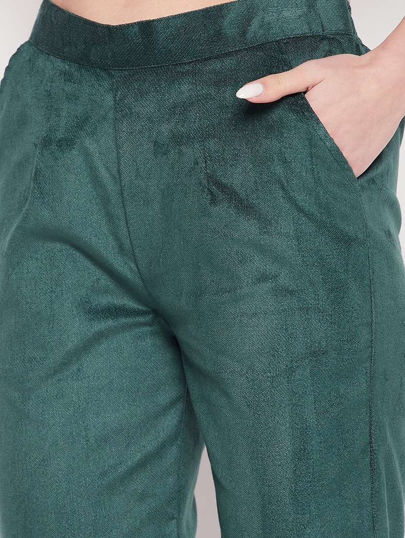 women long sleeve woollen kurta pant set - 20506614 - Standard Image - 5