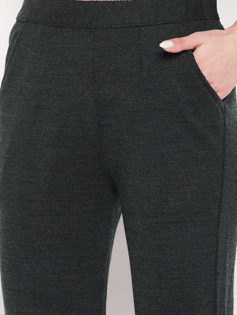 women long sleeve woollen kurta pant set - 20506616 - Standard Image - 5