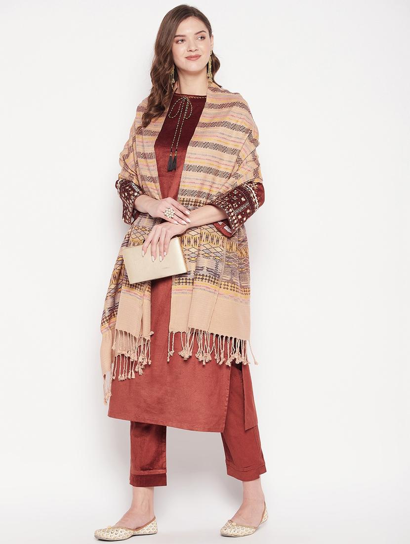 brown long sleeve suit set - 20506619 - Standard Image - 3