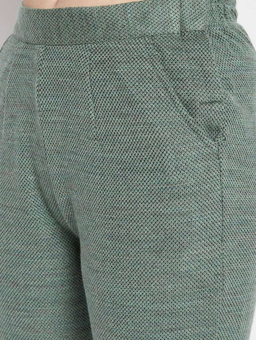 women long sleeve woollen kurta pant set - 20506639 - Standard Image - 5