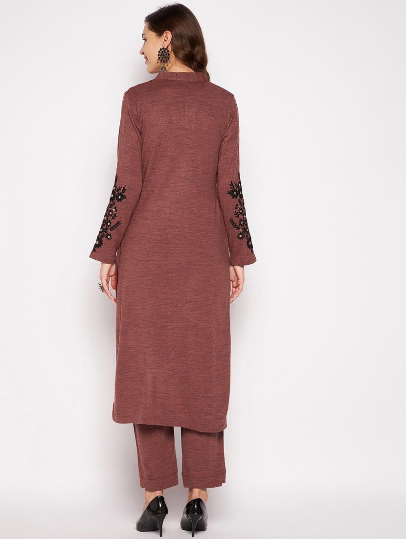 embroidered kurta pant set - 20506707 - Standard Image - 3