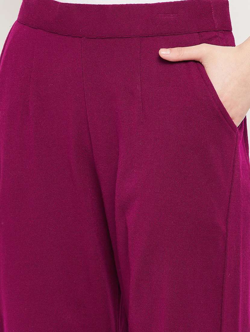 women long sleeve woollen kurta pant set - 20506728 - Standard Image - 3