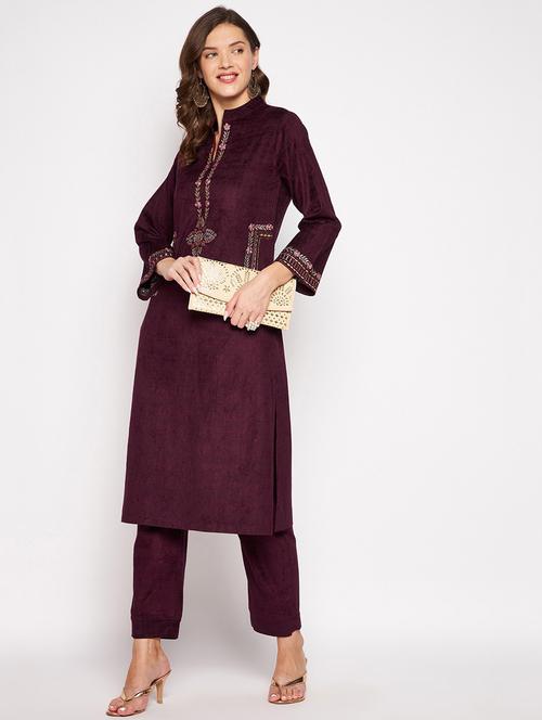 embroidered kurta pant set  - 20506730 -  Standard Image - 0