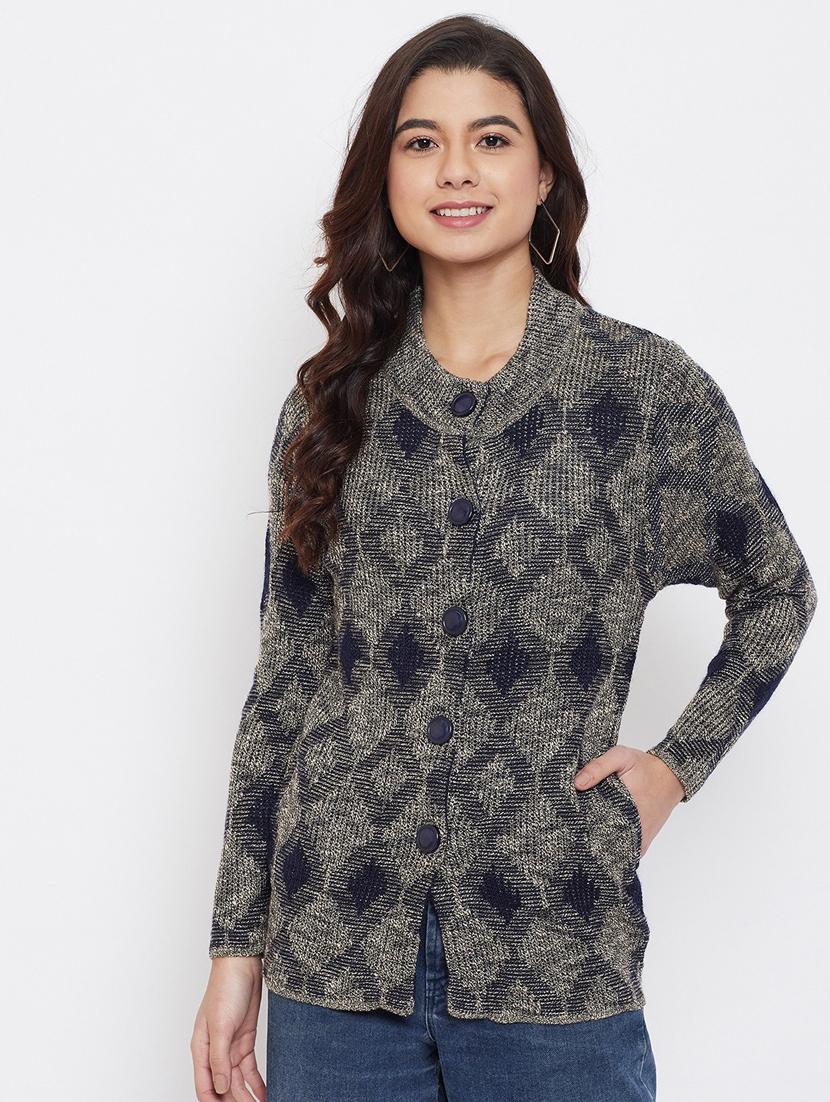 women multi colored wool blend cardigan - 20506904 - Zoom Image - 0