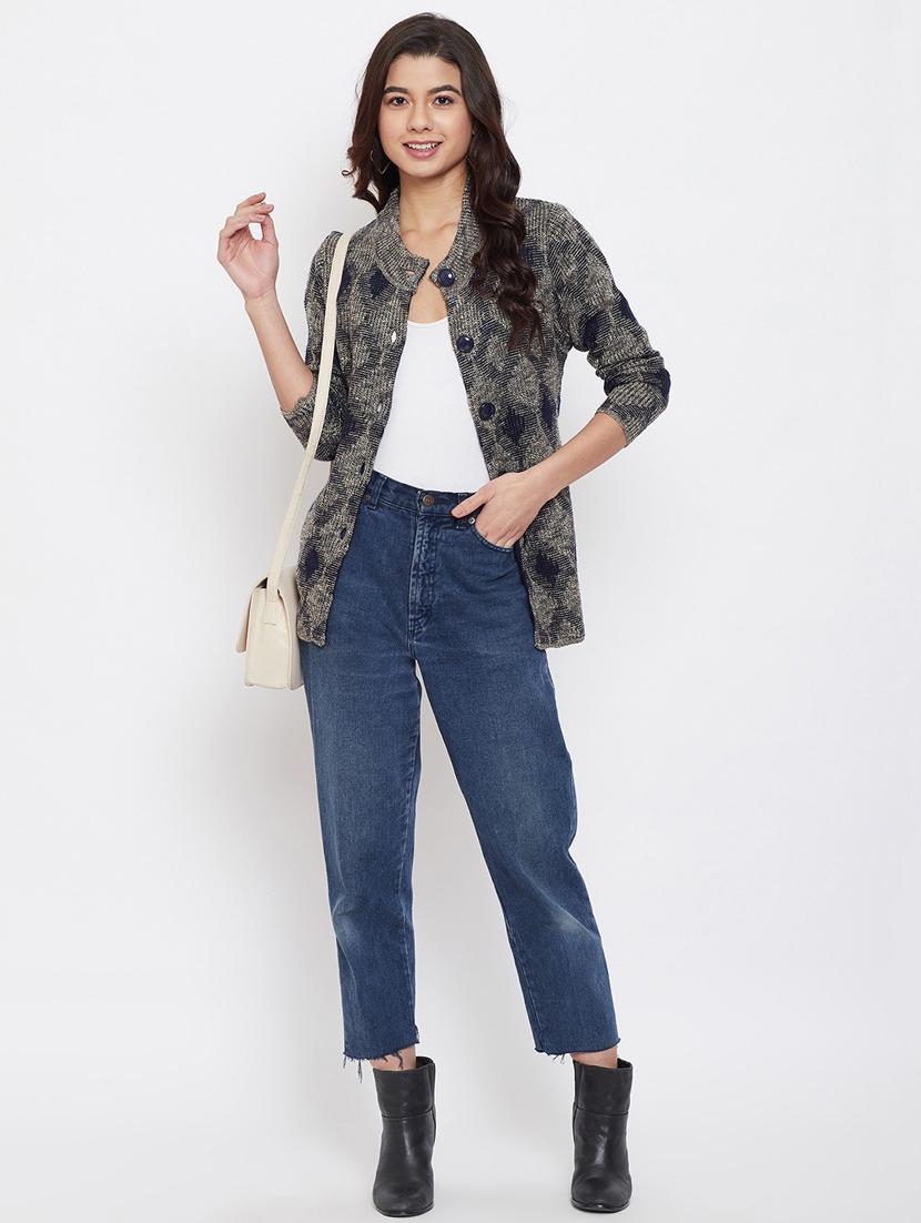 women multi colored wool blend cardigan - 20506904 - Standard Image - 3