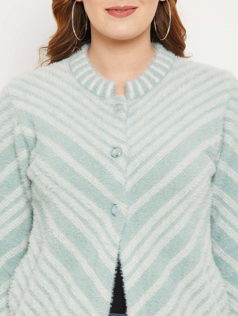 women multi colored wool blend cardigan - 20506906 - Standard Image - 3