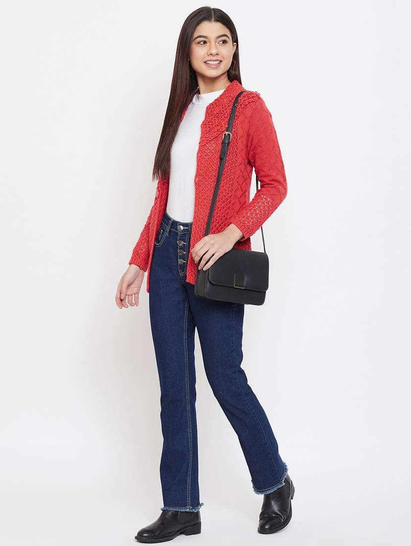 women red wool blend cardigan - 20506984 -  Standard Image - 3