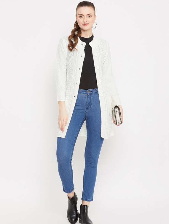 women white wool blend cardigan - 20507041 -  Standard Image - 3