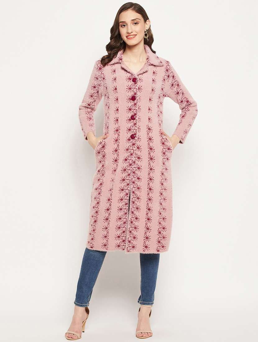 women pink wool blend cardigan - 20507184 - Zoom Image - 0