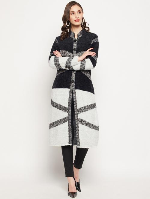 women multi colored striped cardigan - 20507205 - Standard Image - 0