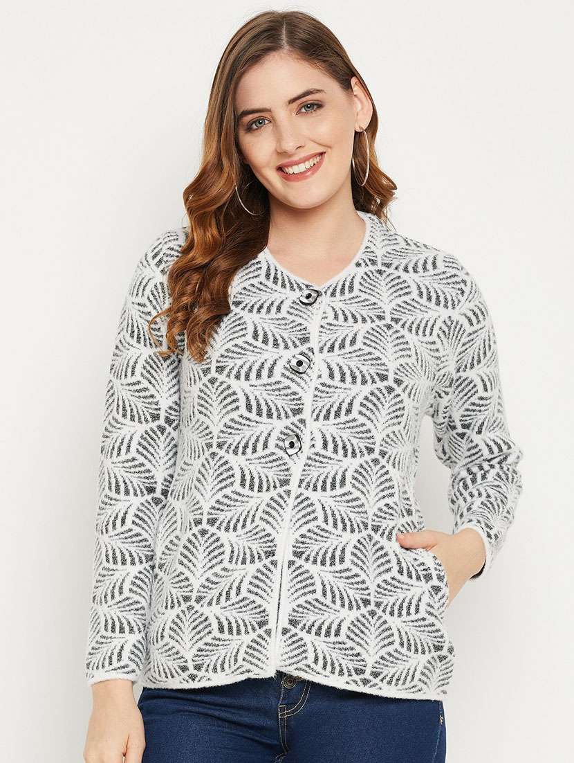 women white wool blend cardigan - 20507229 - Zoom Image - 0