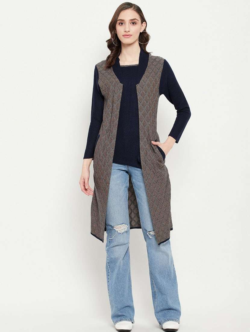 women self design woollen cardigan - 20507245 - Zoom Image - 0