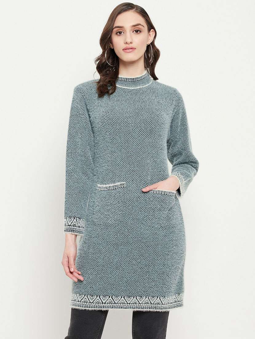 women blue long pullover - 20507251 - Zoom Image - 0