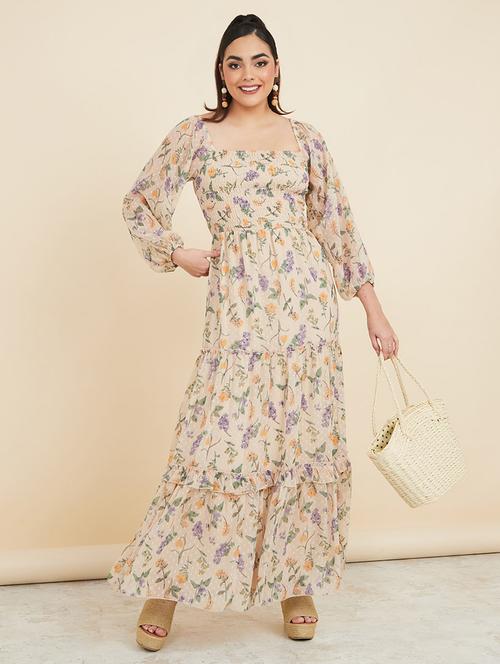 women floral tiered maxi dress - 20507447 - Standard Image - 0