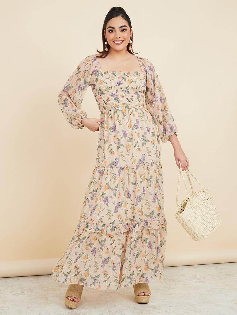 women floral tiered maxi dress - 20507447 - Zoom Image - 0