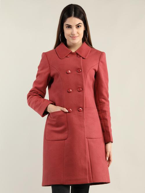 women red tweed pea coat - 20507806 -  Standard Image - 0