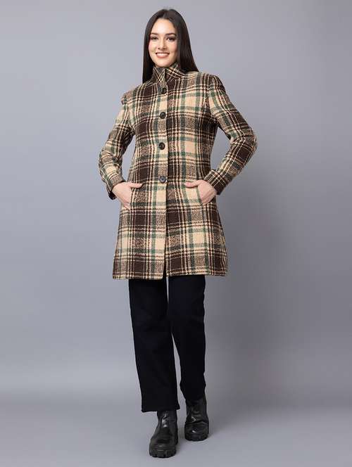 women multi colored tweed overcoat - 20507893 - Standard Image - 0