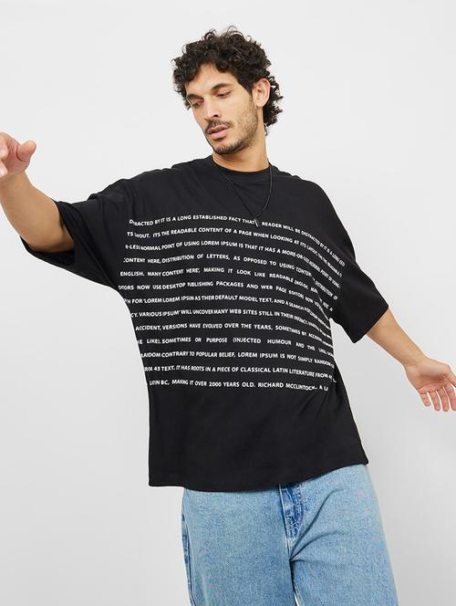 men's front printed oversized t-shirt - 20507962 -  Standard Image - 0