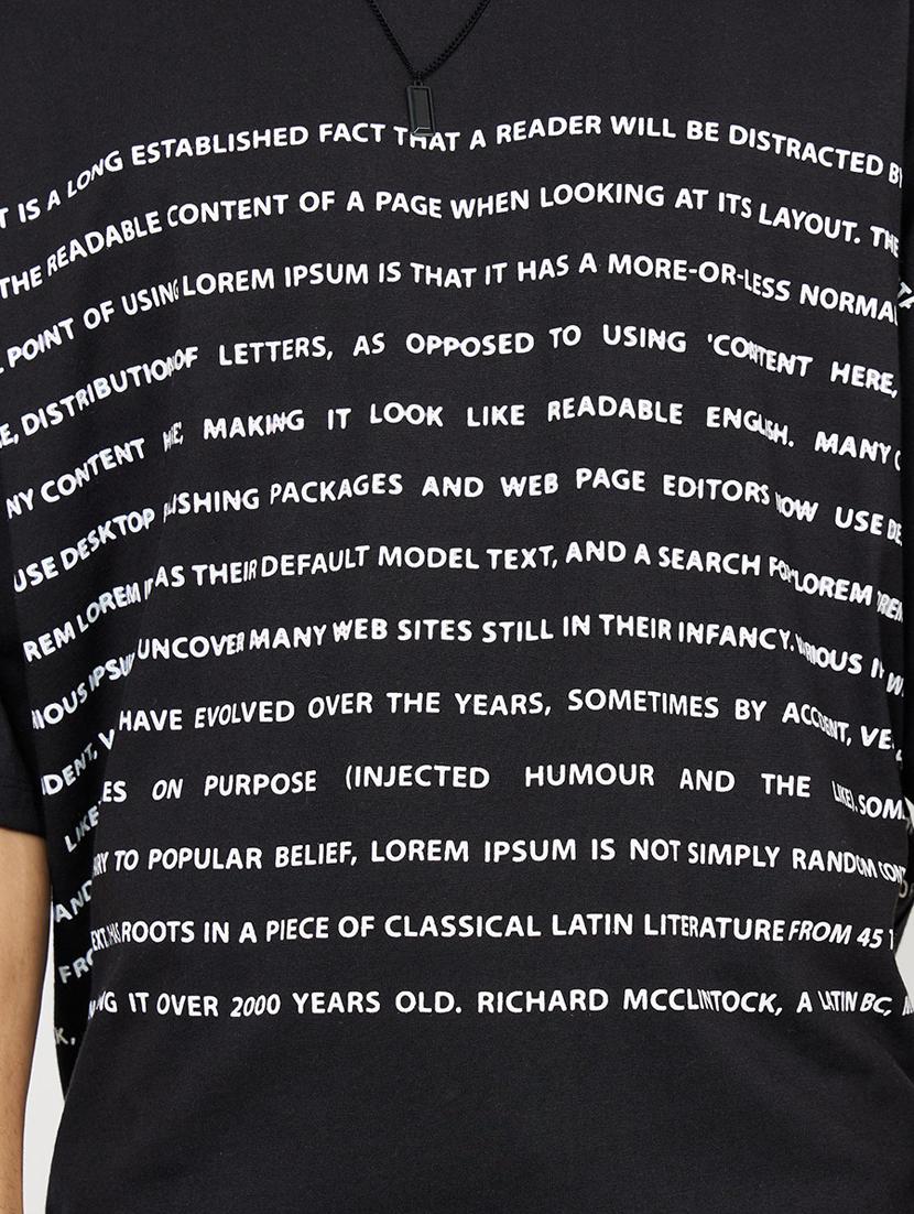 men's front printed oversized t-shirt - 20507962 - Standard Image - 3