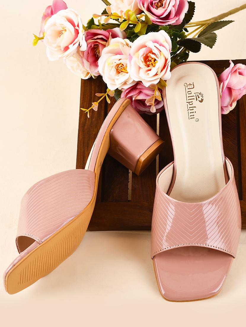 women pink slip on heel sandal - 20508376 - Zoom Image - 0