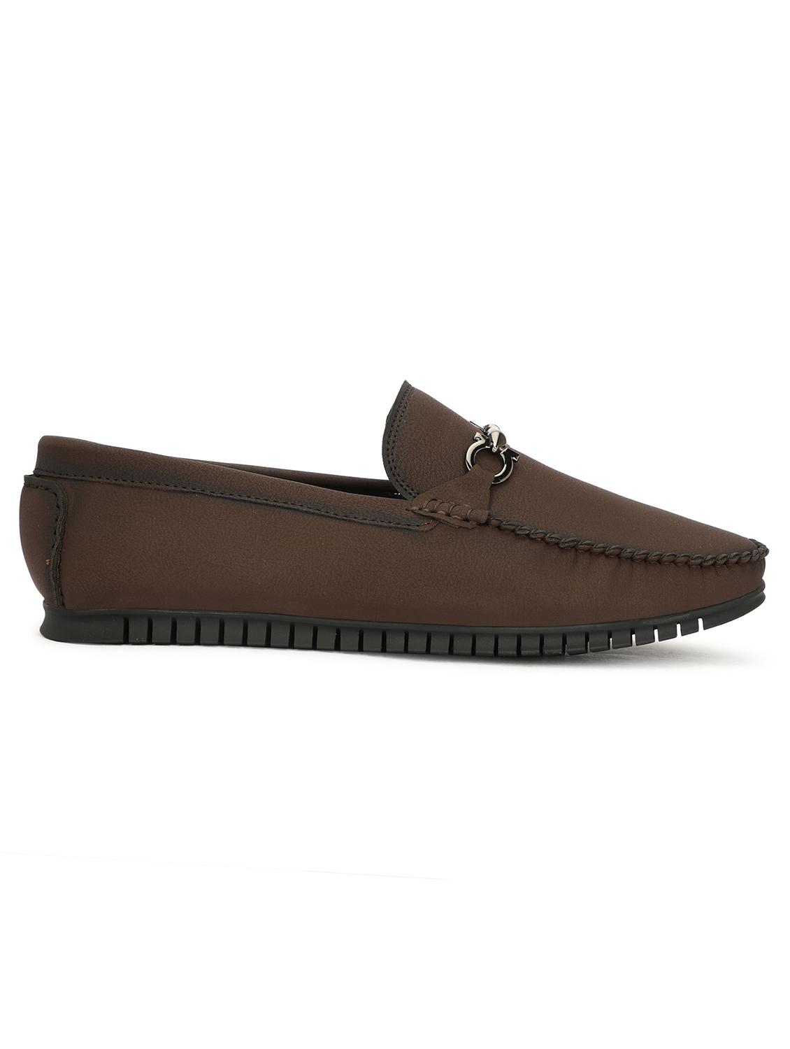 men solid taupe slip on moccasin - 20508727 - Standard Image - 3