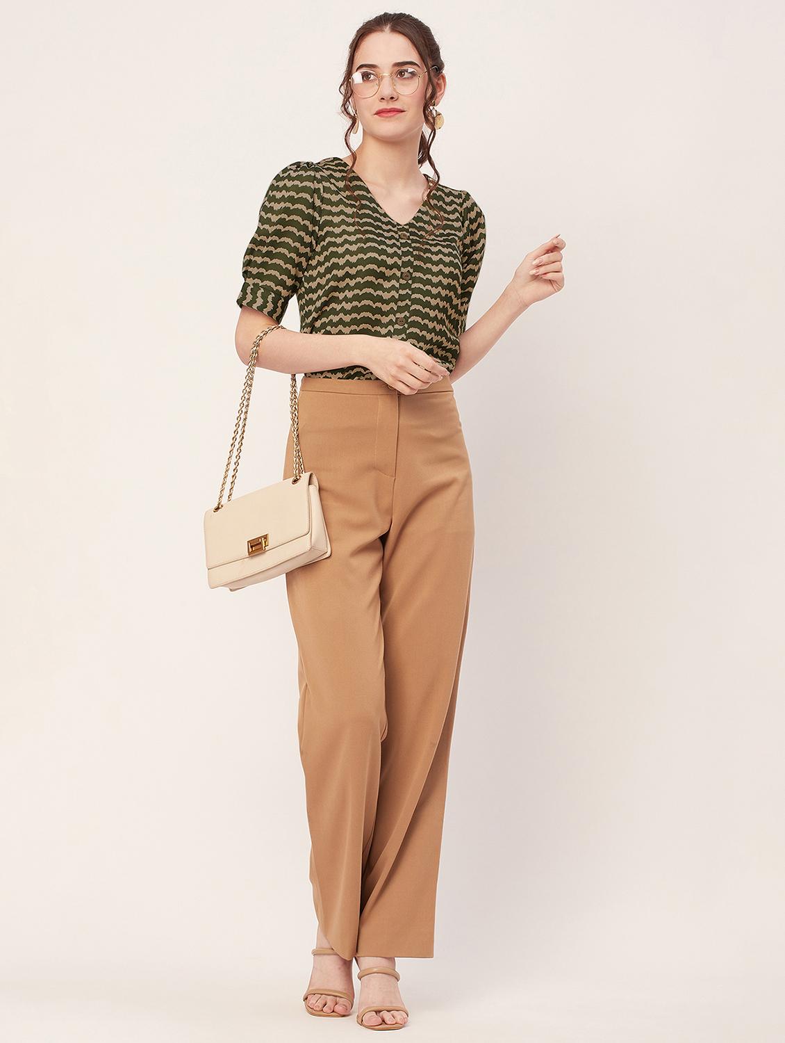 women green polyester regular top - 20508836 - Standard Image - 3