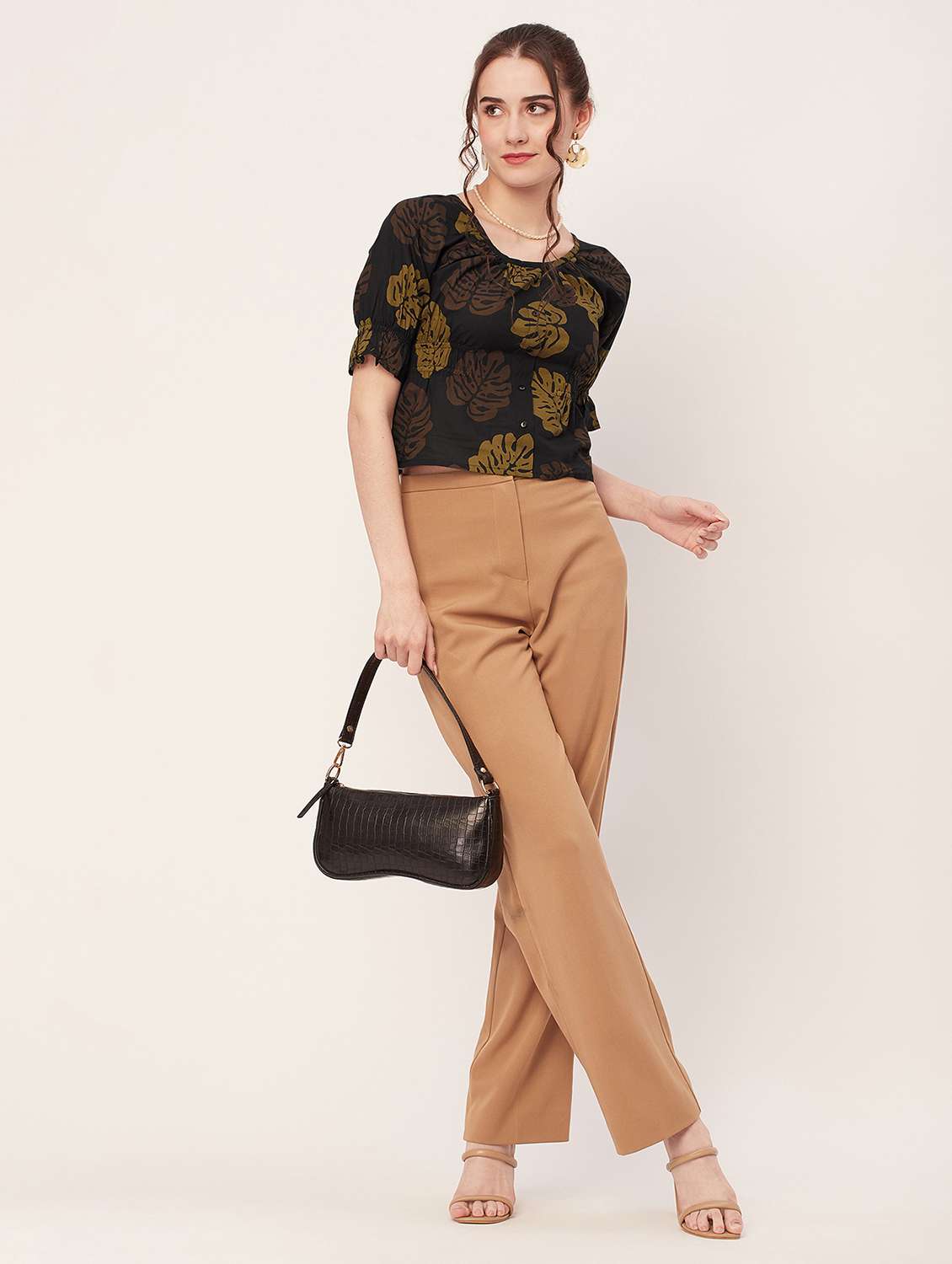 women tropical printed crop top - 20508851 - Standard Image - 3