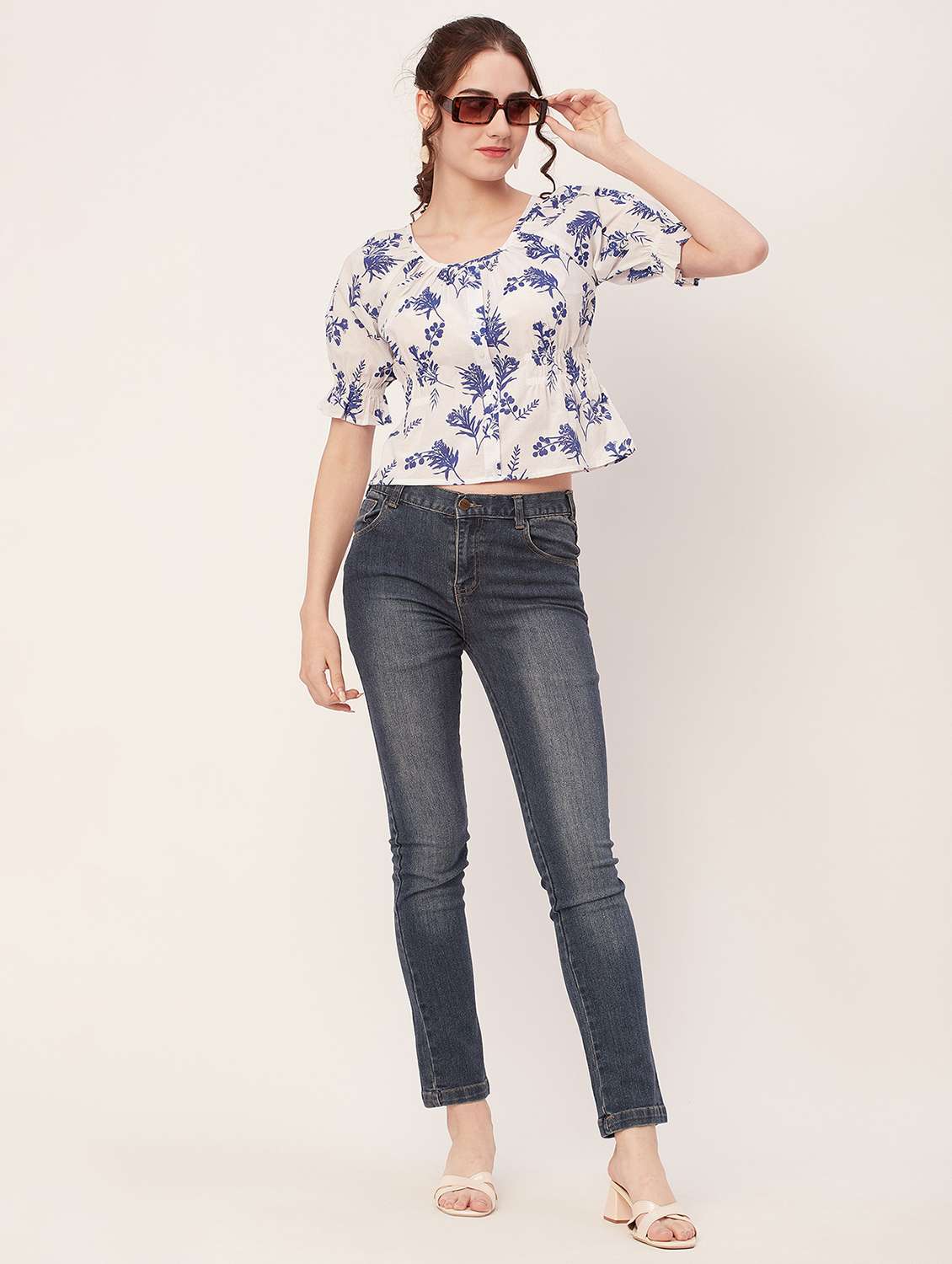 women floral printed cop top - 20508855 - Standard Image - 3