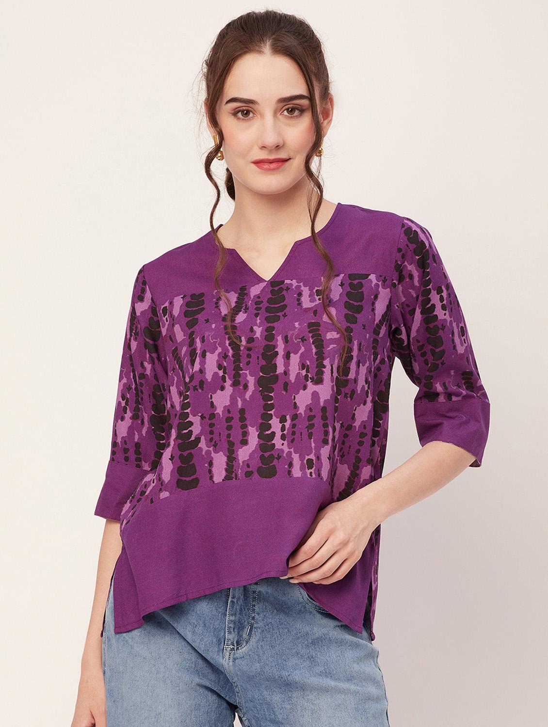 women printed regular top - 20508858 -  Zoom Image - 0