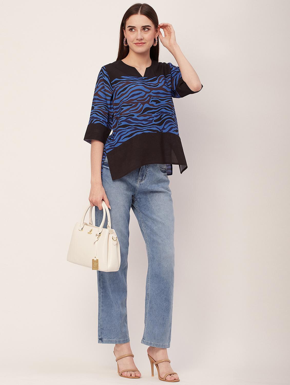women printed regular top - 20508861 - Standard Image - 3