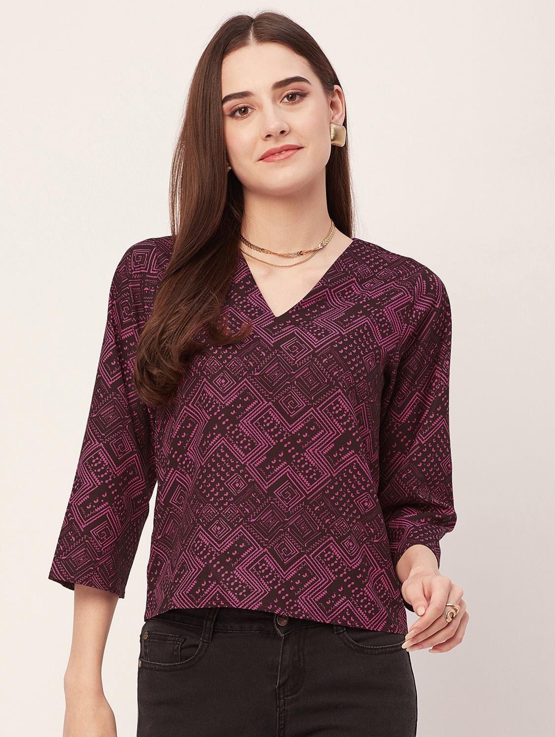women printed regular top - 20508909 - Zoom Image - 0