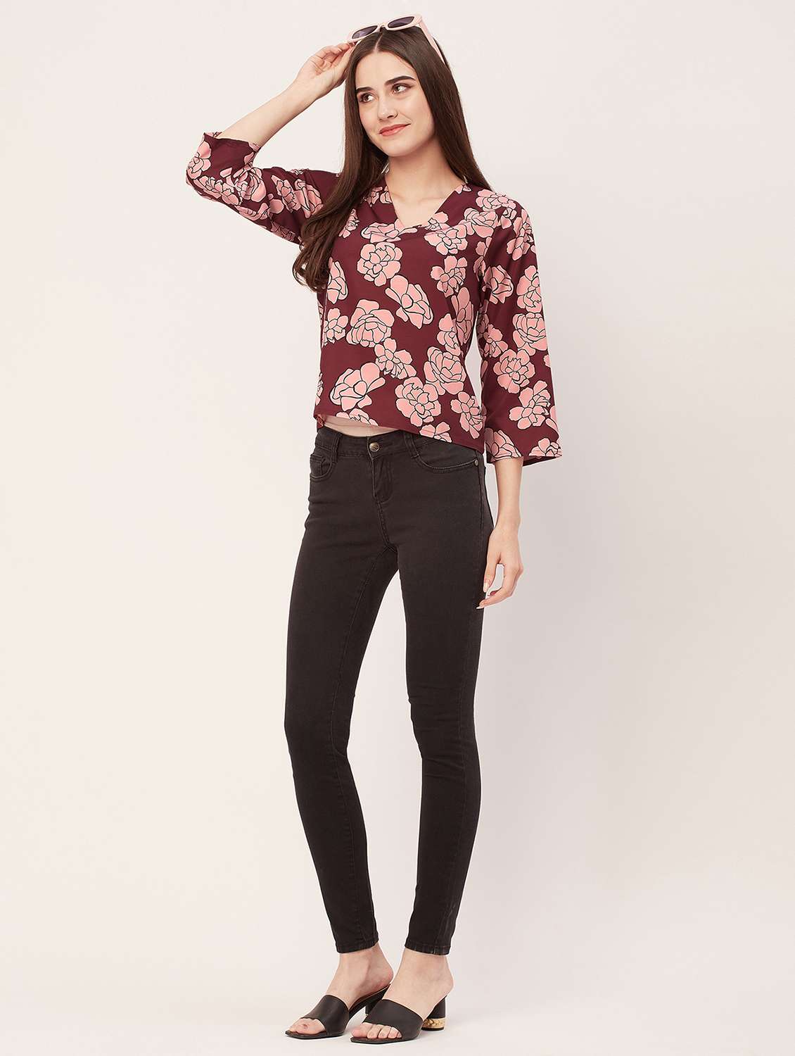 women printed regular top - 20508912 -  Standard Image - 3