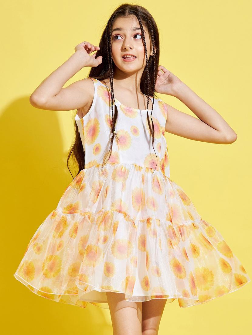 girls round neck sleeveless frock - 20509167 -  Zoom Image - 0