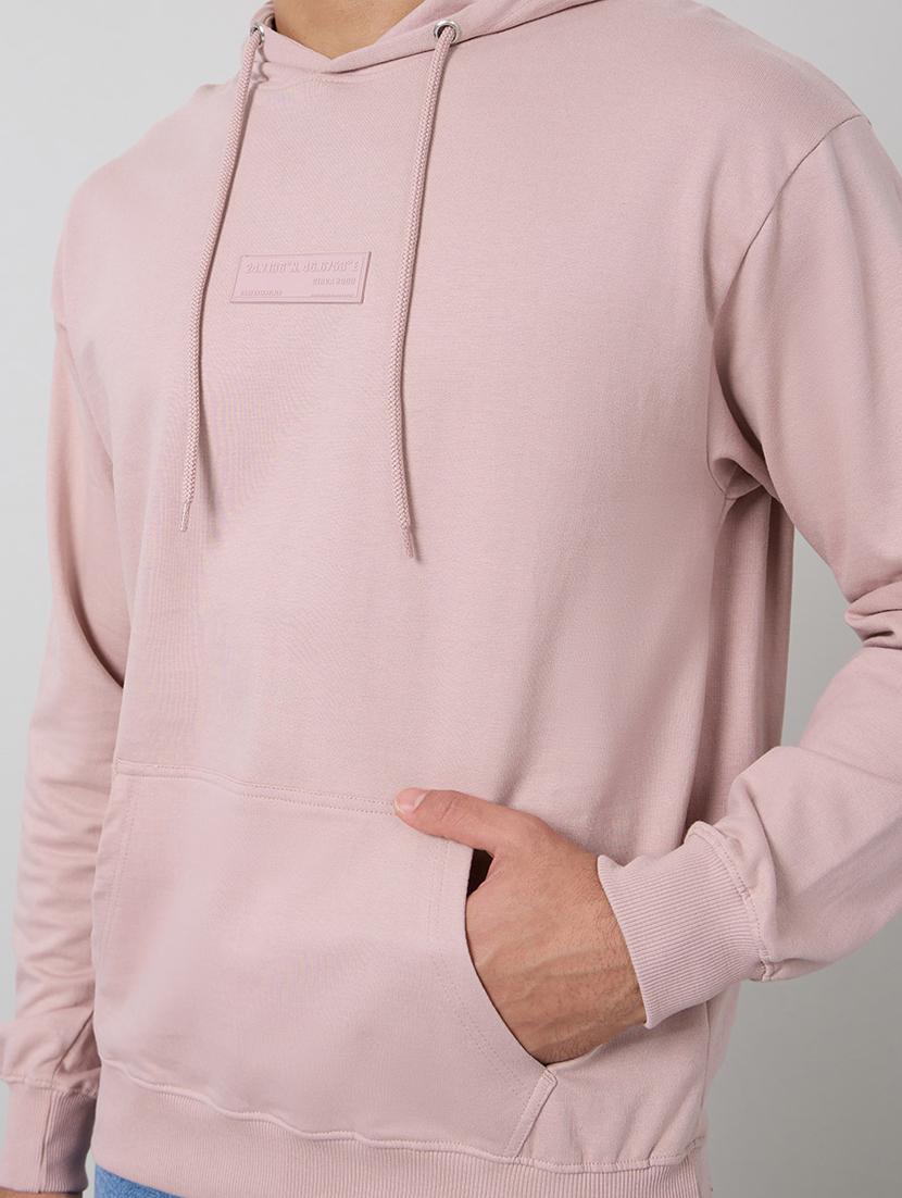 men pink cotton regular sweatshirt - 20509358 - Standard Image - 3