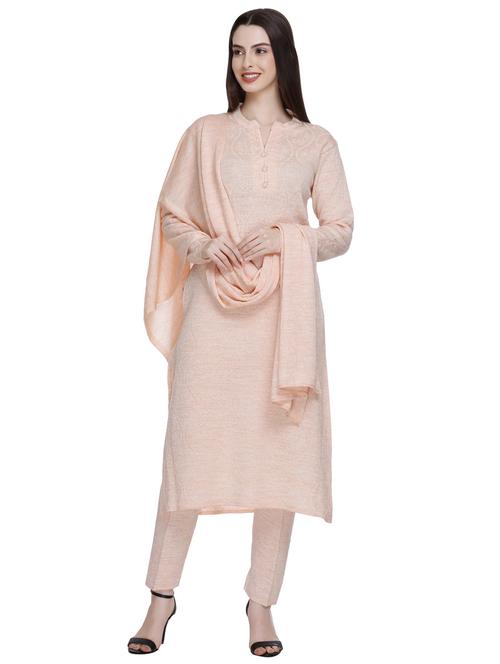 women self design wool suit set with dupatta - 20509510 - Standard Image - 0