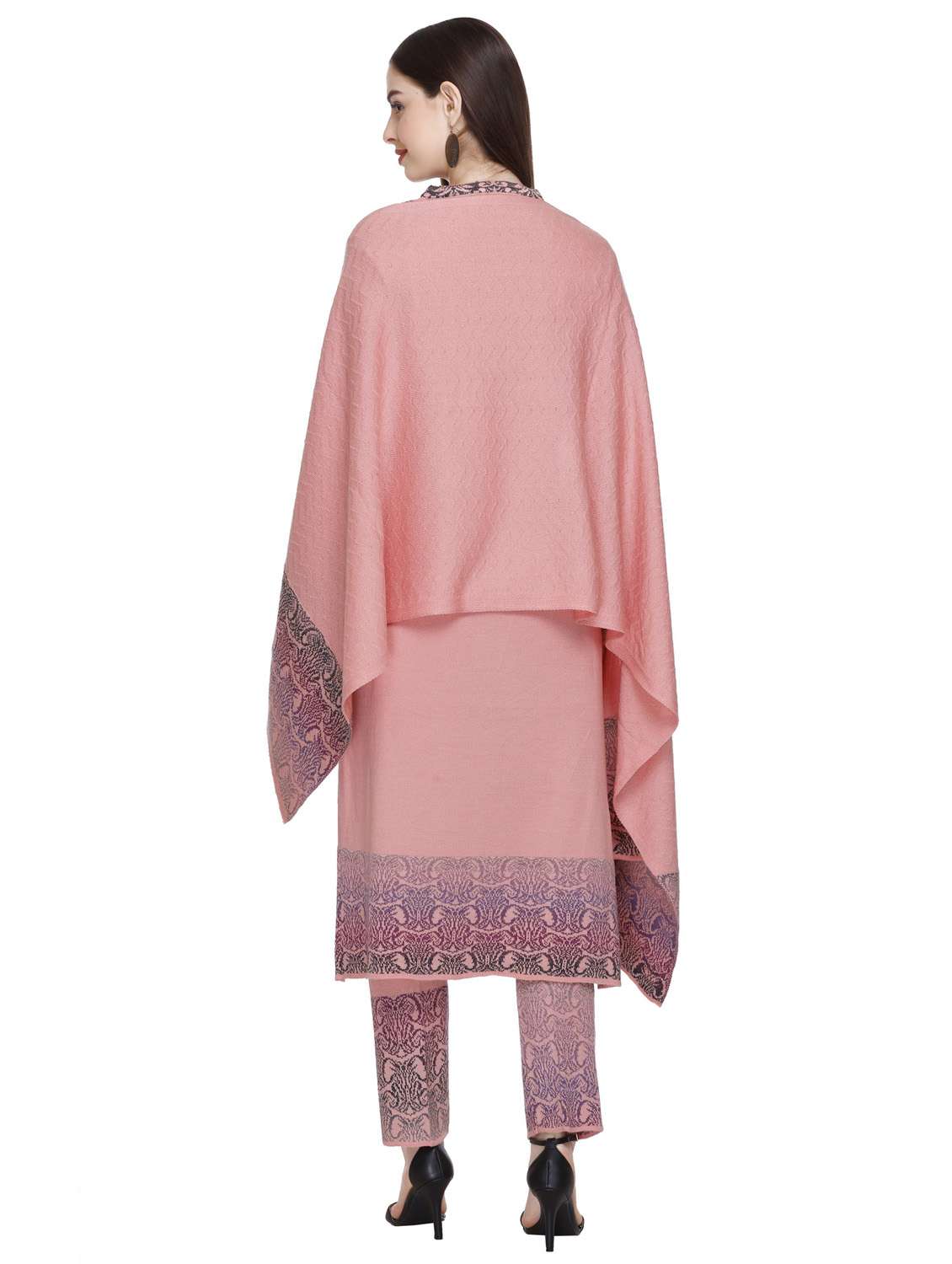 women self design wool suit set with dupatta - 20509513 - Standard Image - 5