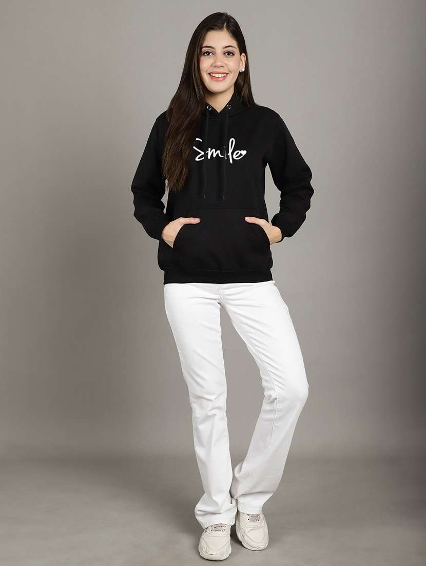 women black fleece hoodie - 20509549 -  Standard Image - 5