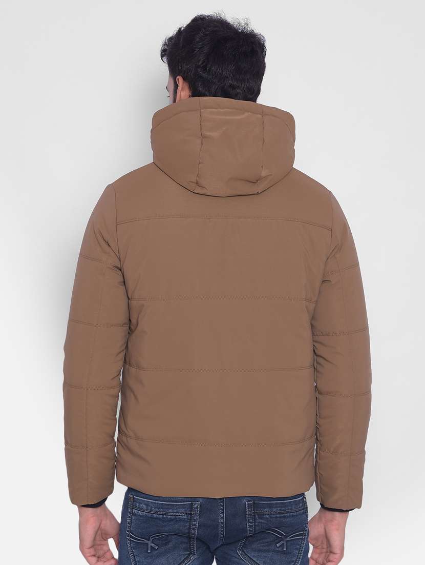 men solid hooded puffer jacket - 20509614 - Standard Image - 3