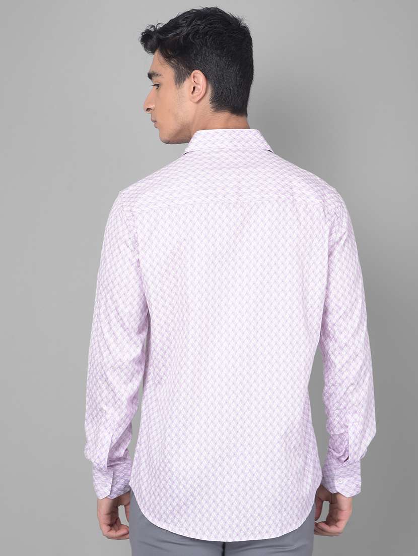 men printed magenta cotton casual shirt - 20509753 -  Standard Image - 3