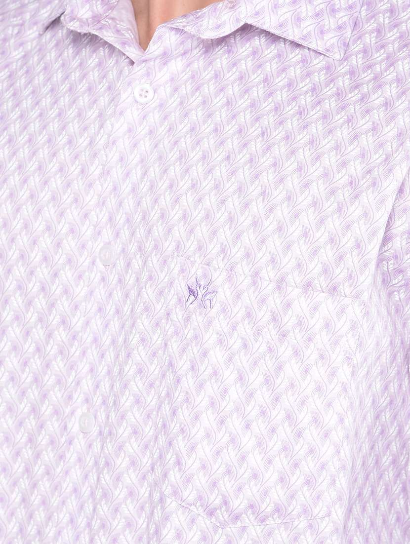men printed magenta cotton casual shirt - 20509753 -  Standard Image - 5