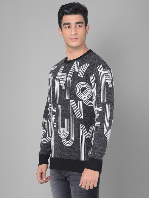 men steel grey typographic pullover - 20509774 - Standard Image - 0