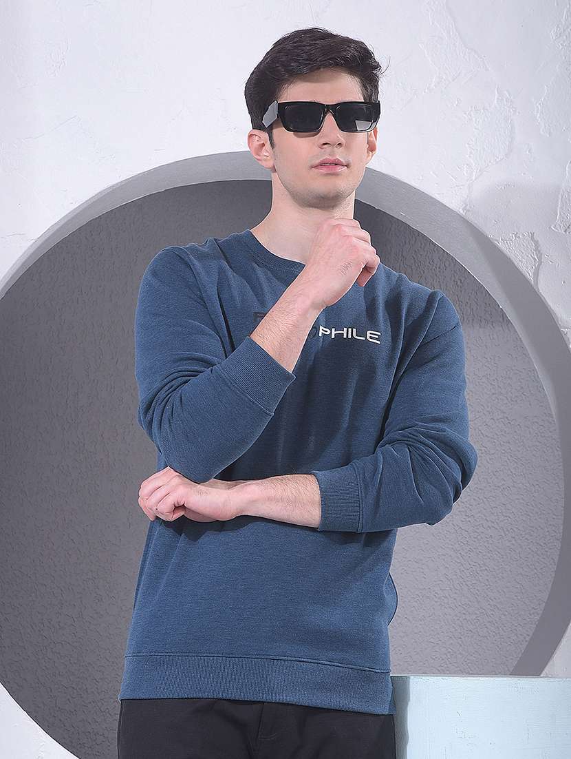 men chest print sweatshirt