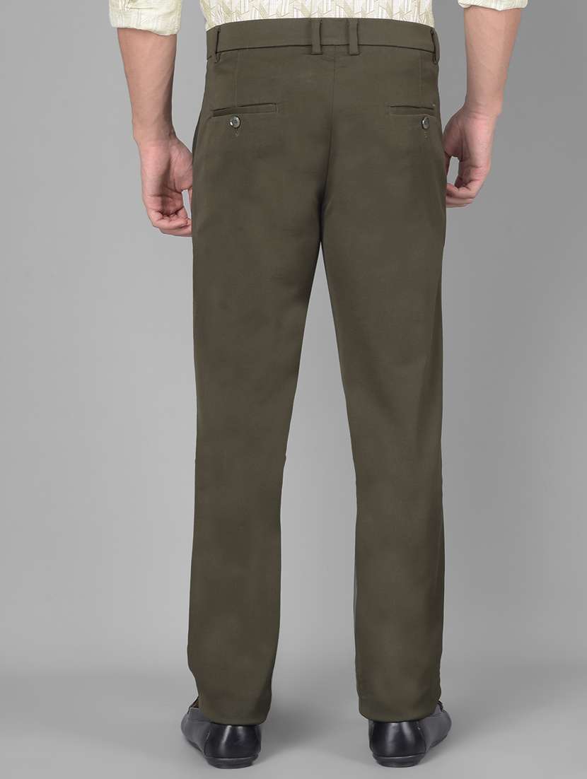 men cotton flat front casual trouser - 20509833 -  Standard Image - 3