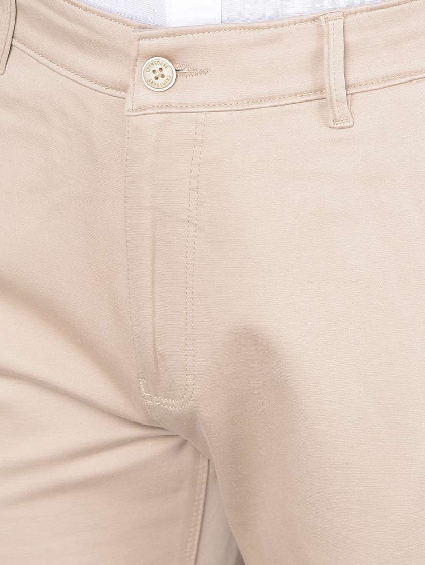 beige cotton chinos casual trousers - 20509836 -  Standard Image - 5