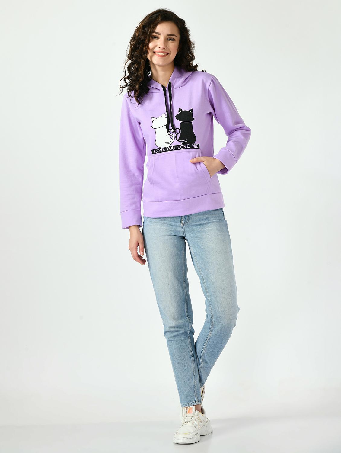 printed hood neck sweatshirt - 20510270 - Standard Image - 3