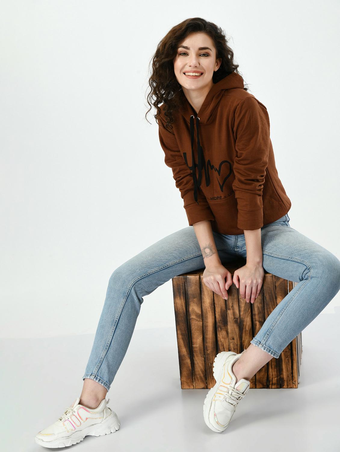 printed hood neck sweatshirt - 20510277 - Standard Image - 3