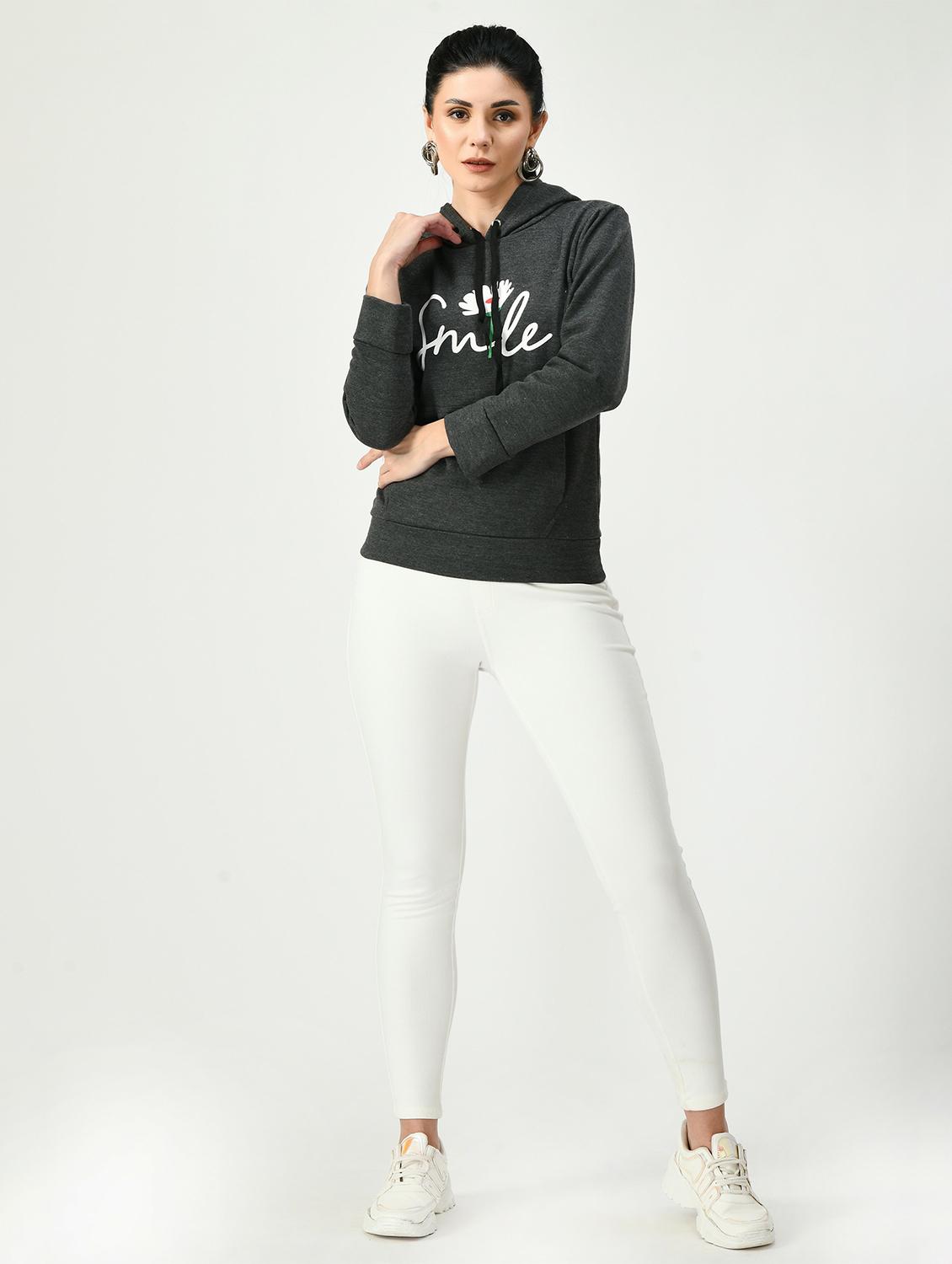 printed hood neck sweatshirt - 20510330 - Standard Image - 3