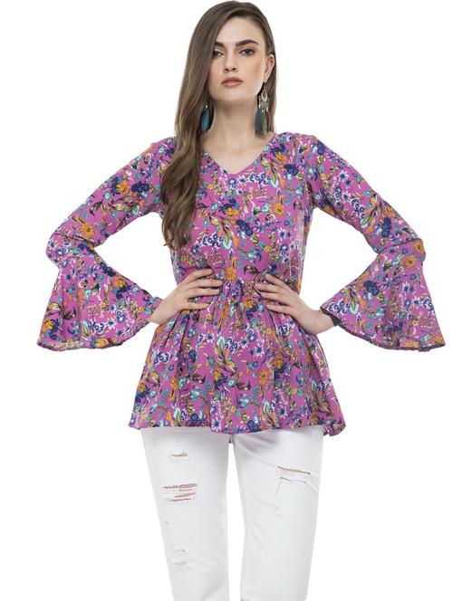 women floral print peplum top - 20510534 - Standard Image - 0