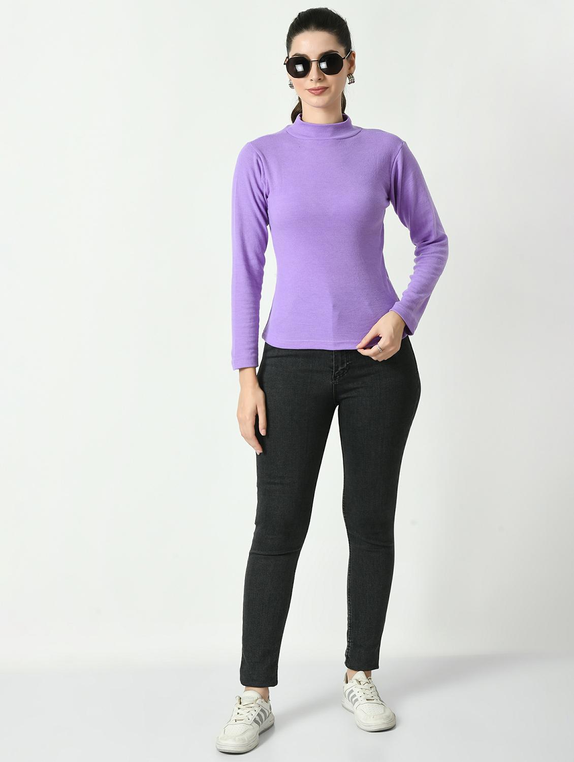 women solid long sleeves top - 20510592 - Standard Image - 3