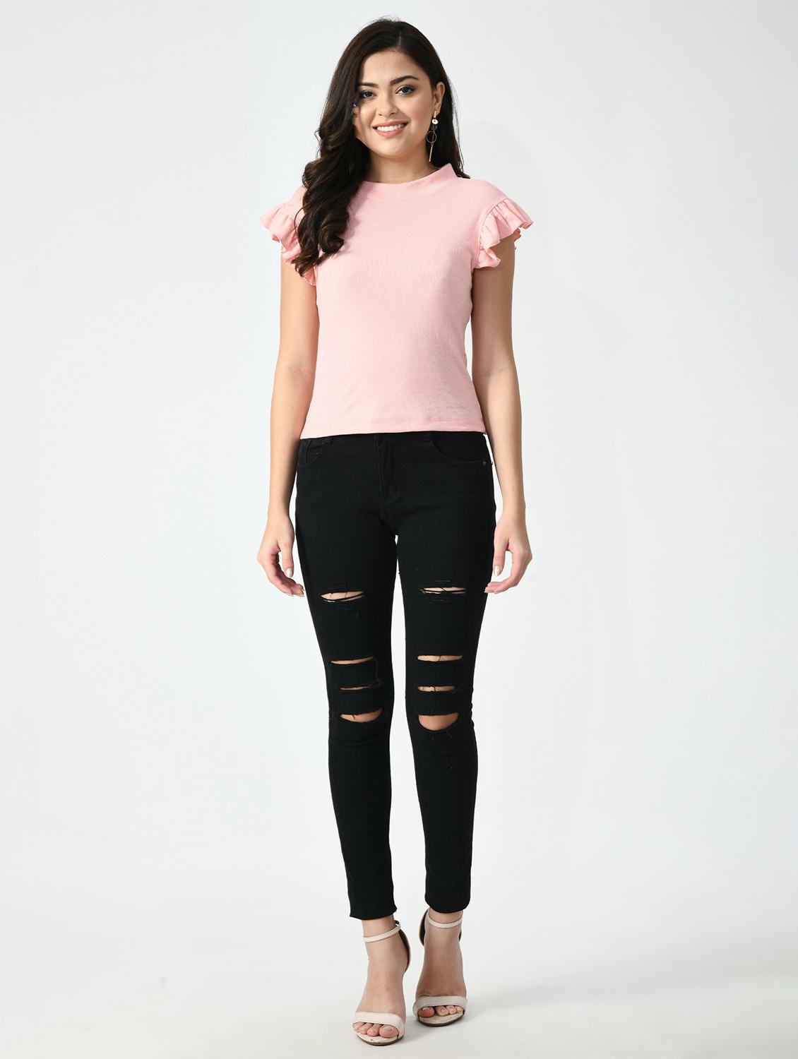 women solid top - 20510605 - Standard Image - 3